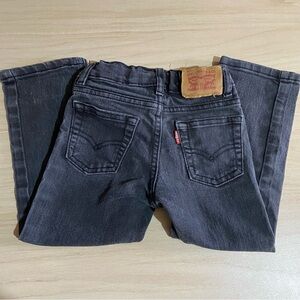 Levi's 511 Boy’s Toddler Black Denim Jeans Slim Sz 3T Casual Adjustable Stretch